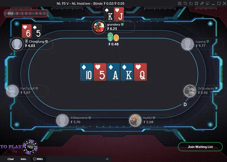 Play poker online cash table on Coinpoker