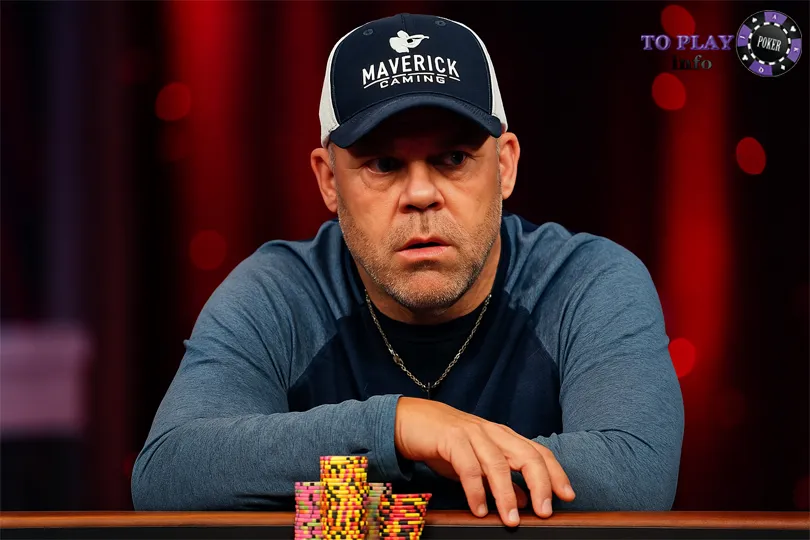 Eric Persson focused at the poker table during a high-stakes hand