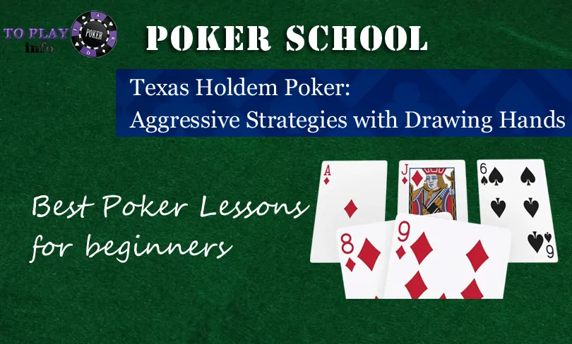 Poker School: Semi Bluffing Strategy with Drawing Hands like 89s and A♦J♦