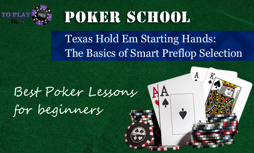 Texas Hold Em starting hands with AK and AA on poker table – smart preflop selection guide for beginners