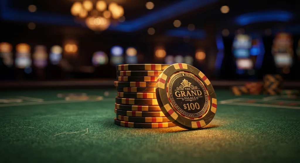 Small organized stack of poker chips representing a $50 starting bankroll for micro-stakes