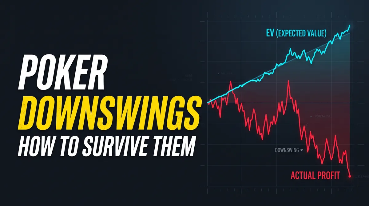 Frustrated poker player enduring poker downswings