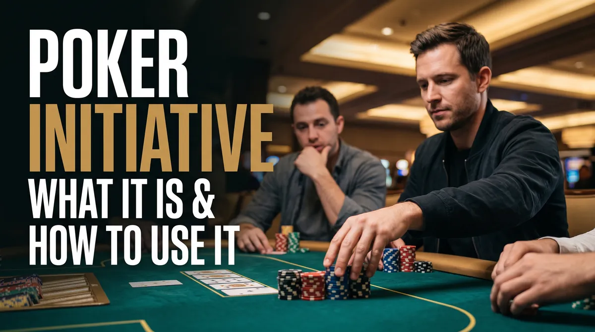 Professional poker player calculating bet sizes and maintaining poker initiative at a high stakes table
