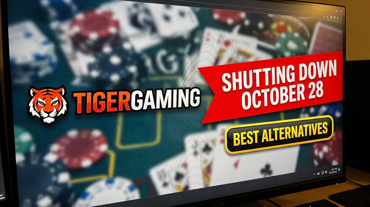 TigerGaming shutting down on October 28 announcement with best poker alternatives